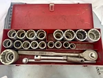 Vintage Proto / Plomb 23pc 3/4 Drive Socket Set W/ Case #5695 1940s-50s Usa. Fixed Price $599.99.