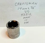 Craftsman 14 Mm X 3/8" Dr Socket (g2 43512 - 6 Pt Made In Usa Free Ship. Fixed Price $9.96.