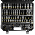 1/2" Drive Impact Socket Set, 65-pcs Sae (3/8" To 1-1/4") & Metric (10mm-24mm). Fixed Price $158.39.