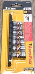 Titan 7pc 1/4" Dr Auto-flex Spring Loaded 12pt Sae Flex Socket Set W/rail #66860. Fixed Price $106.94.