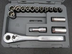 Vintage Craftsman 1/2" Drive 16pc Metric 12pt Socket Set 34791 Made In Usa. Fixed Price $99.95.