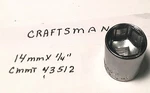 Craftsman 14 Mm X 1/4" Dr Standard Socket - 6 Pt Cmmt 43512 Free Usa Shipping. Fixed Price $9.96.