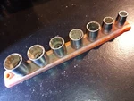 Vintage Snap-on 3/8" Drive 12 Point Socket Set Fv 121 3/8 To F241 3/4 7 Pcs. Fixed Price $89.99.