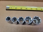 Craftsman Usa 5-piece 1/2" Drive 8-point Double Square Socket Set =v= Series. Fixed Price $60.00.