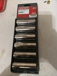 Craftsman 6 Pc Metric Easy To Read Socket Set, 12 Pt. Deep, 1/2 In. Drive. Fixed Price $50.00.