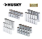 New Husky Socket 1/4", 3/8" Or 1/2" Drive 6/12 Pt Shallow / Deep Sae Mm Any Size. Fixed Price $9.95.