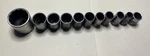 14 Old 1/2" Drive Snap On Sockets Not A Set Used. Fixed Price $75.00.