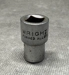 Wright Sae 3/8" 12 Point Shallow Socket Drive Chrome Usa. Fixed Price $10.58.