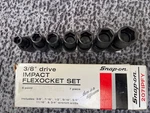 Snap-on Tools Usa 207ipfy 7pc Sae Swivel Universal Impact Socket Set. Fixed Price $250.00.