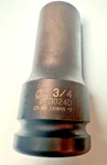 Grey Pneumatic 3024d 3/4" Dr 6 Point Deep Fractional Impact Socket 3/4 Warranty. Fixed Price $17.75.