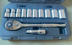 Crescent Brand - 12 Piece Socket Set 1/2 Drive 7/16 Thru 1 Like New. Fixed Price $20.00.