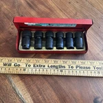 Vintage Universal Swivel Impact Set W Case 3/8" Drive 7/16" To 3/4" 6 Point. Fixed Price $37.49.
