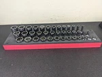 #bn380 Snap On 39 Pc 3/8" 6-pt Sae Red Foam Combination Socket Set 239sfssfr. Fixed Price $899.95.