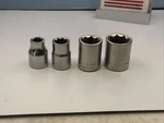 Craftsman 3/8 Drive 4pc 8pt Square Sockets, 1/4, 5/16, 7/16, 1/2in., Usa. Fixed Price $12.00.