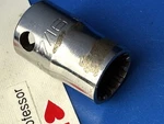 Snap-on Usa 3/8" Drive 7/16" Hex Shallow #14 Chrome Spline Socket Wrench Fes140. Fixed Price $45.00.