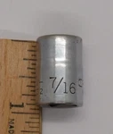 Vintage Craftsman 3/8" Drive 7/16" 12 Point Shallow Socket Tapered Vv 44332 Usa. Fixed Price $8.66.