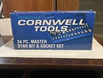 Cornwell Cbsmtx34s 34 Piece Master Torx Set 1/4,3/8 & 1/2" Drive Sockets. Fixed Price $109.00.