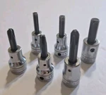 Snap On 6 Piece Hex & Phillips Misc Drive Sockets 3/8". Fixed Price $59.95.