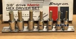 Snap-on 207famy 3/8" Drive Hex Bit Socket Driver Set 7 Pc Metric (mm) 4mm - 10mm. Fixed Price $200.00.
