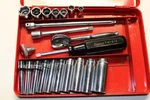 Vintage Snap-on Tools 1/4" Drive Sae Socket Set 22pc + Kra275 Red Metal Box Usa. Fixed Price $250.00.