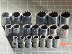 Snap On 21 Of 23pc Metric 1/2" Drive Shallow Socket Set 10mm 32mm 12pt Dr. Fixed Price $427.79.