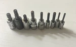 Snap On Mac Matco Husky 3/8 1/4 Drive Hex Bit Allen Socket Lot Of 9 Sae Metric. Fixed Price $50.00.