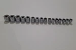 Snap-on Tools 16pc 3/8" Drive Metric 6pt 7-22mm Shallow Socket Set. Fixed Price $249.95.
