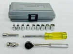 Js Technology Usa - 1/4 Socket Wrench Ratchet 13 Pcs Set New In Original Box. Fixed Price $22.46.