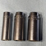 Three Mac Tools Chrome 6 Point 3/8" Drive Sockets. Made In Usa. Fixed Price $23.99.