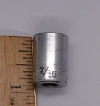 Vintage Craftsman 1/4" Drive 7/16" 12 Point Shallow Socket Sae Vv 43606 Usa. Fixed Price $8.62.