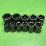 Snap-on Usa 1/2" Drive 11 Piece Sae Shallow 6-point Impact Socket Set 311imya. Fixed Price $184.90.
