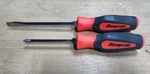 New Snap On 2pc Phillips #2 Instinct & Flat Tip Hard Grip Screwdrivers. Fixed Price $54.99.