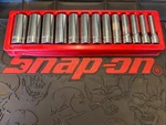 Snap-on 313sya 13-piece Deep Socket Set 1/2 Drive 3/8 - 1-1/8 12 Point Sockets. Fixed Price $395.00.