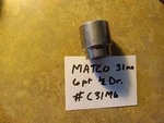 Matco Tools C31m6 1/2 Drive 6pt 31mm Metric Shallow Chrome Standard Socket. Fixed Price $12.99.