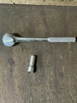 Vintage Bonney T-702k 3/8" Drive Ratchet Round Head Knurl Handle Made In Usa. Fixed Price $19.00.