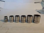 Snap-on 6 Pc 3/8" Drive 12 Point Socket Set F281 F241 F221 F201 F181 F121. Fixed Price $50.00.