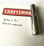 Craftsman 6mm X 1/4" Dr 6 Pt Standard Deep Socket Cmmt 44403 Free Usa Ship. Fixed Price $9.96.