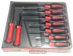 Snap On Tools Sgdxpb90b R 9pc Red Soft Grip Screwdriver & Striking Prybar Set. Fixed Price $269.95.