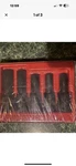 Snap-on Tools 3/8 Drive 6 Point Swivel Deep Impact Socket Set Sae Thru 5/8. Fixed Price $189.99.