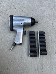 Blue Point 1/2" Drive Impact Wrench At500b Snap On 12pc Uw Blackhawk Sockets. Fixed Price $110.00.