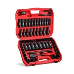Kboisha 1/2" Master Drive Impact Socket Set,65-piece 6 Point Set Stand.... Fixed Price $156.28.