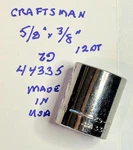 Craftsman 5/8" X 3/8" Dr Socket G2 44335 - 12 Pt Made In Usa Free Ship. Fixed Price $9.96.