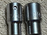 Mac Tools M76 7/32" 6 Point M82 1/4" Chrome Socket Drive. Fixed Price $12.00.