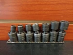 Snap-on Sae Swivel Joint Socket 7 Piece Set 3/8" - 3/4" (ipf12b, Ipf24b). Fixed Price $121.99.