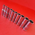 New Craftsman Easy Read 10 Pc 1/4" Drive 12 Pt Sae Deep Socket Set 3/16-9/16. Fixed Price $38.83.