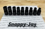 Snap-on Tools Usa New 9pc 3/8 Metric Shallow Swivel Impact Socket Set 10-18mm. Fixed Price $559.95.