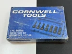 Cornwell Tools Cbsm73ist 7pc 1/2" Drive Metric Hex Impact Bit Socket Set Nos. Fixed Price $154.99.