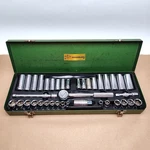 Vintage Sk 3/8" Drive Shallow Deep Sae & Metric Socket Set W/ Case 38 Piece Usa. Fixed Price $275.00.
