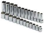 Sk Tools Usa 3/8" Drive, 24 Piece, 6 Point, Standard & Deep, Metric, Superkrome. Fixed Price $263.08.