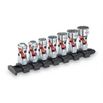 Titan 7 Pc. 1/4 In. Drive Sae Auto-flex Universal Socket Set. Fixed Price $84.07.